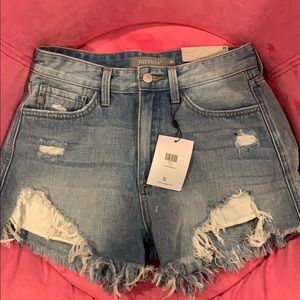 Distressed Jean Shorts